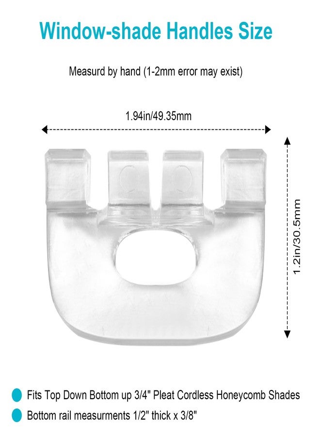 HEBRAR Cordless Honeycomb Shade Lift Handles Replacement Parts, Mini Blind Lift Handle Compatible with Graber Blinds, for Bali Blinds Made After 2015, 3/4" Pleat Cellular Shade Handle for Blinds Repair Parts - Image 3